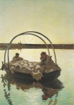 Segantini Giovanni; Ave Maria bei der Überfahrt , 1886
