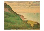 Seurat Georges; Küstenlandschaft bei Porten-Bessin in der Normandie , 1888