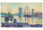 Signac Paul; Hafeneinfahrt von Saint-Tropez , 1902