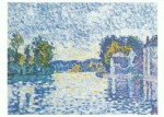 Signac Paul; Die Seine bei Samois, Studie , 1900
