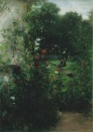 Sperl Johann; Wiese vor Leibls Atelier in Aibling , 1887/88