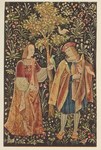 Teppich; Szene aus dem höfischen Leben