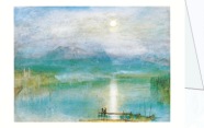 Turner William; Vierwaldstättersee, Mondschein, die Rigi im Hintergrund , 1841