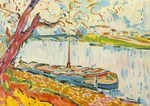 Vlaminck Maurice de; Lastschiff auf der Seine bei Chatou