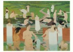 Vallotton Felix; Das Bad am Sommerabend , 1892