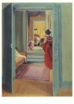 Vallotton Felix; Intérieur mit Dame in Rot in Rückenansicht , 1903