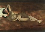 Vallotton Felix; Nackte Frau, an einem Sandstrand liegend , 1908