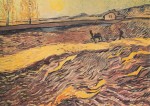 Gogh Vincent van - van Gogh; Acker mit pflügendem Bauern , 1889