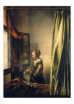 Vermeer van Delft Jan; Brieflesendes Mädchen am offenen Fenster , um 1659