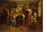 Waldmüller Ferdinand Georg; Der Abschied des Konskribierten , 1854