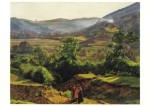 Waldmüller Ferdinand Georg; Berglandschaft mit der Ruine Liechtenstein bei Mödling , 1859