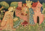 Anonym; Bildteppich mit Weiberlisten (Ausschnitt) , um 1420/30