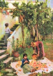 Waterhouse John William; Die Orangenplückerinnen , ca. 1890