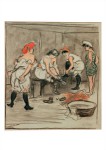 Zille Heinrich; Vier Frauen in der Garderobe, 1910