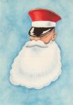 Zimmermann Jörn; Weihnachtscartoon - Schirmmütze - blau Hintergrund