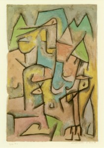 Klee Paul; Mit Sonnenschirm bei Tieren , 1937