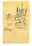 Klee Paul; Weihnachtsbaum mit Christkind und Eisenbahn , 1884
