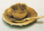 Oppenheim Meret; Fur-covered cup, saucer and spoon , 1936